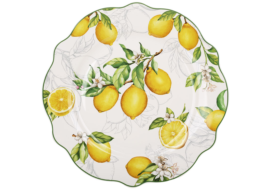 K102 Набір з 2х обідніх тарілок Сицілійський лимон Sicilian Lemon D27.5см, K102