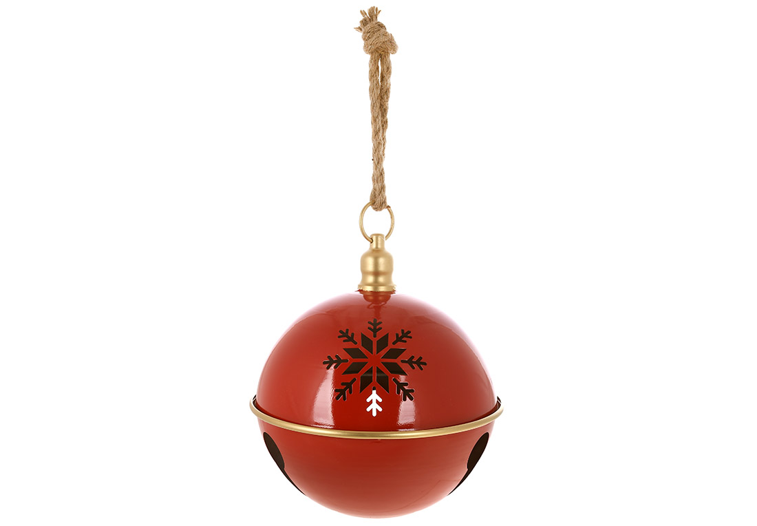 152_017 Металева куля ( D25*31см ) Christmas bell на підвісі 50см, 152-017