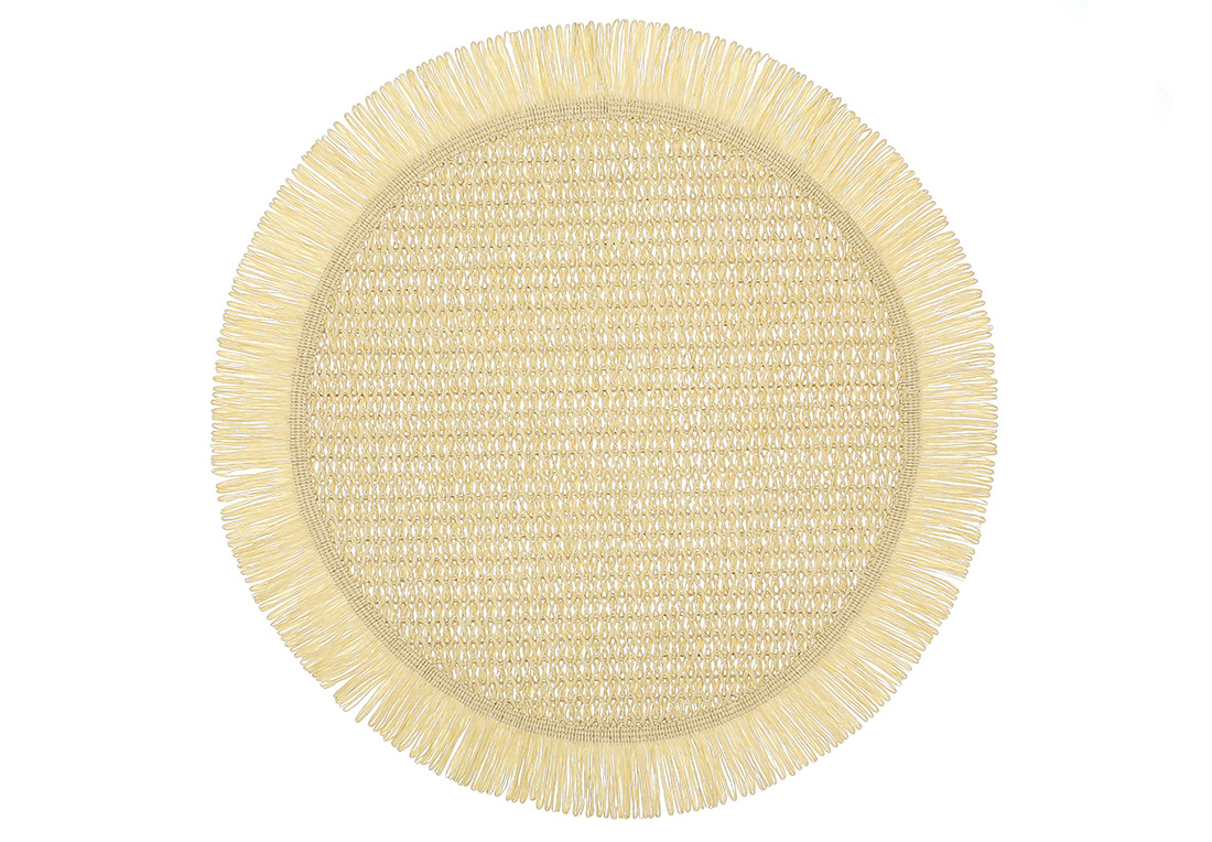 445_234 Набір з 4х сервірувальних серветок (плейсмат) D38см Rustic Beige, 445-234