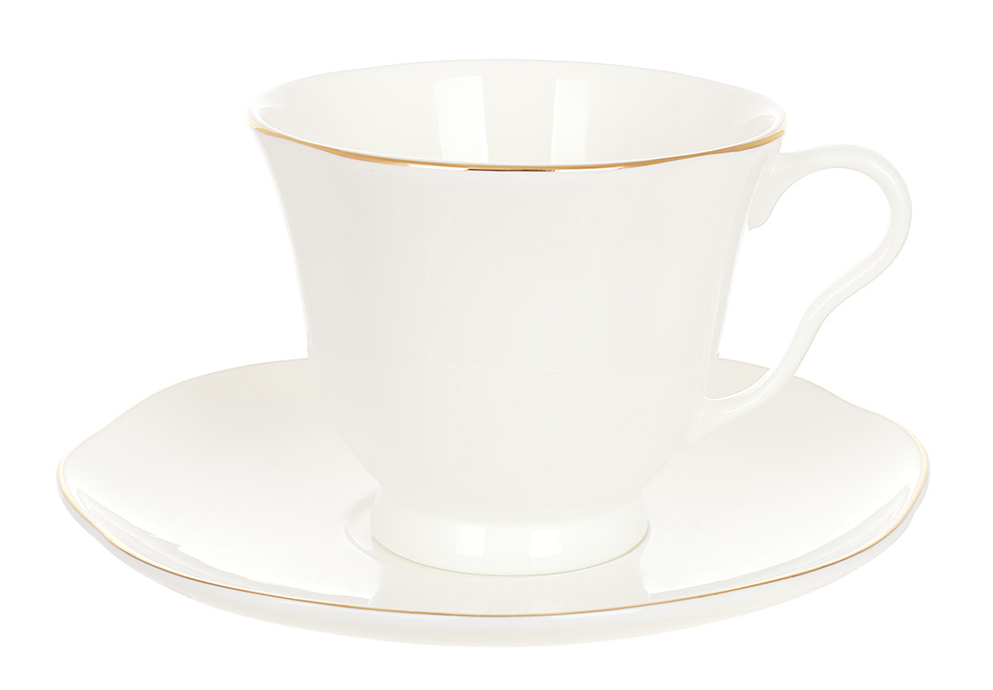 871_034 Набір з 6ти чашок з блюдцями порцеляновими 220мл Elegance, 871-034