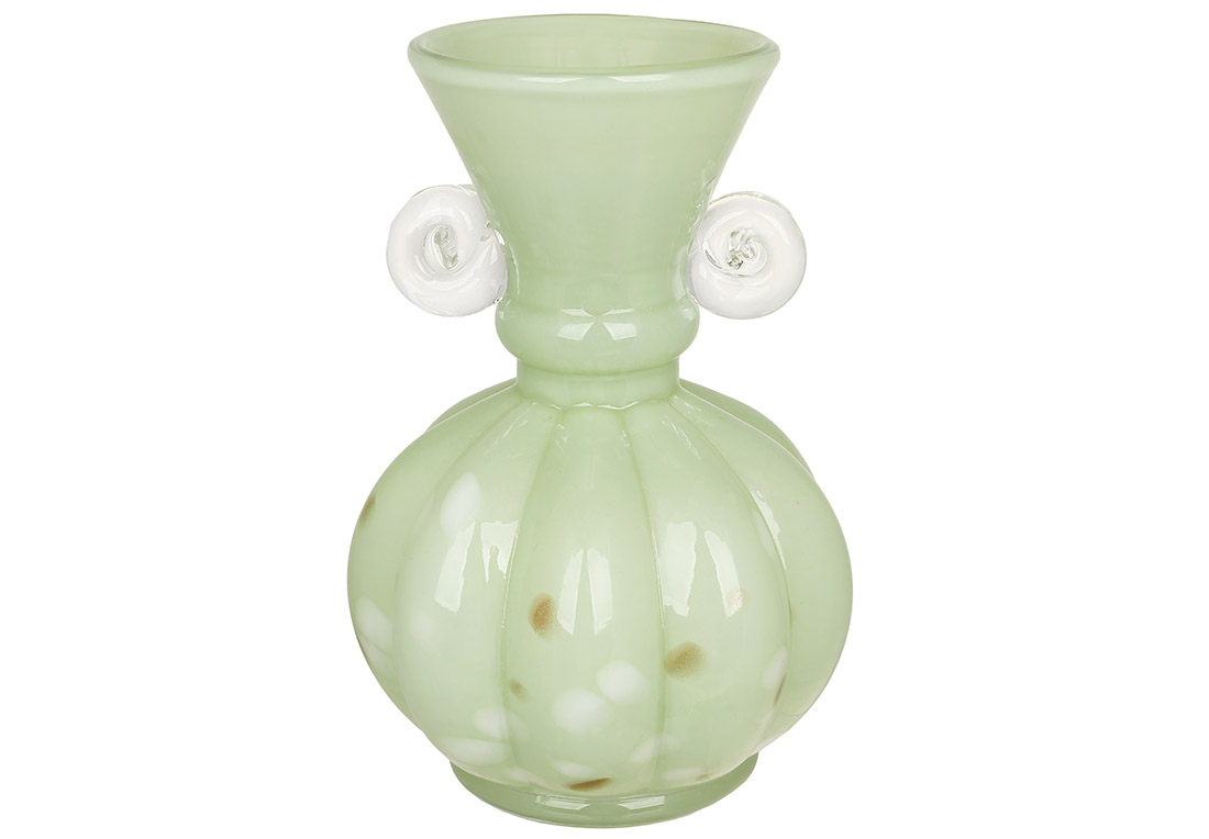448_120 Скляна ваза Jade ручної роботи 26.5см, 448-120